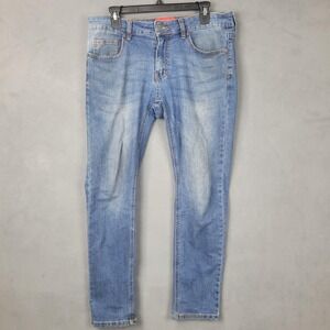 Ring of Fire Jeans Mens 32x30 Blue Slim Tapered Stretch Denim Lightweight Casual